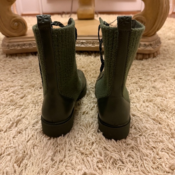 SPLENDID Women's Mixed Media Heel Pull-Tab Scout Toe Combat Boots Green Size 7 - Picture 5 of 9